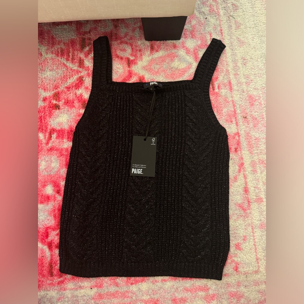 Paige Yuka sweater tank in black sparkle!!!
